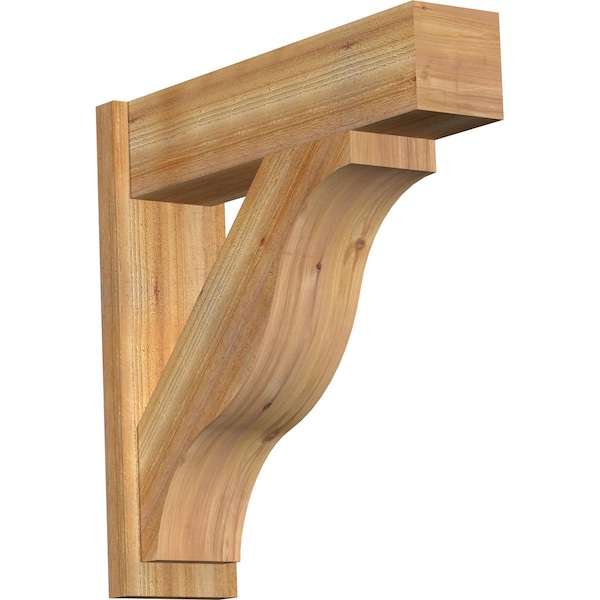 Ekena Millwork Funston Block Rough Sawn Outlooker, Western Red Cedar, 8"W x 30"D x 30"H OUT08X30X30FST05RWR - main